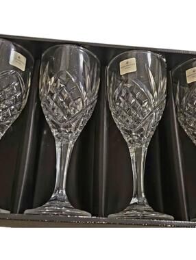 Royal Doulton Cut Crystal Glasses Set of 4
